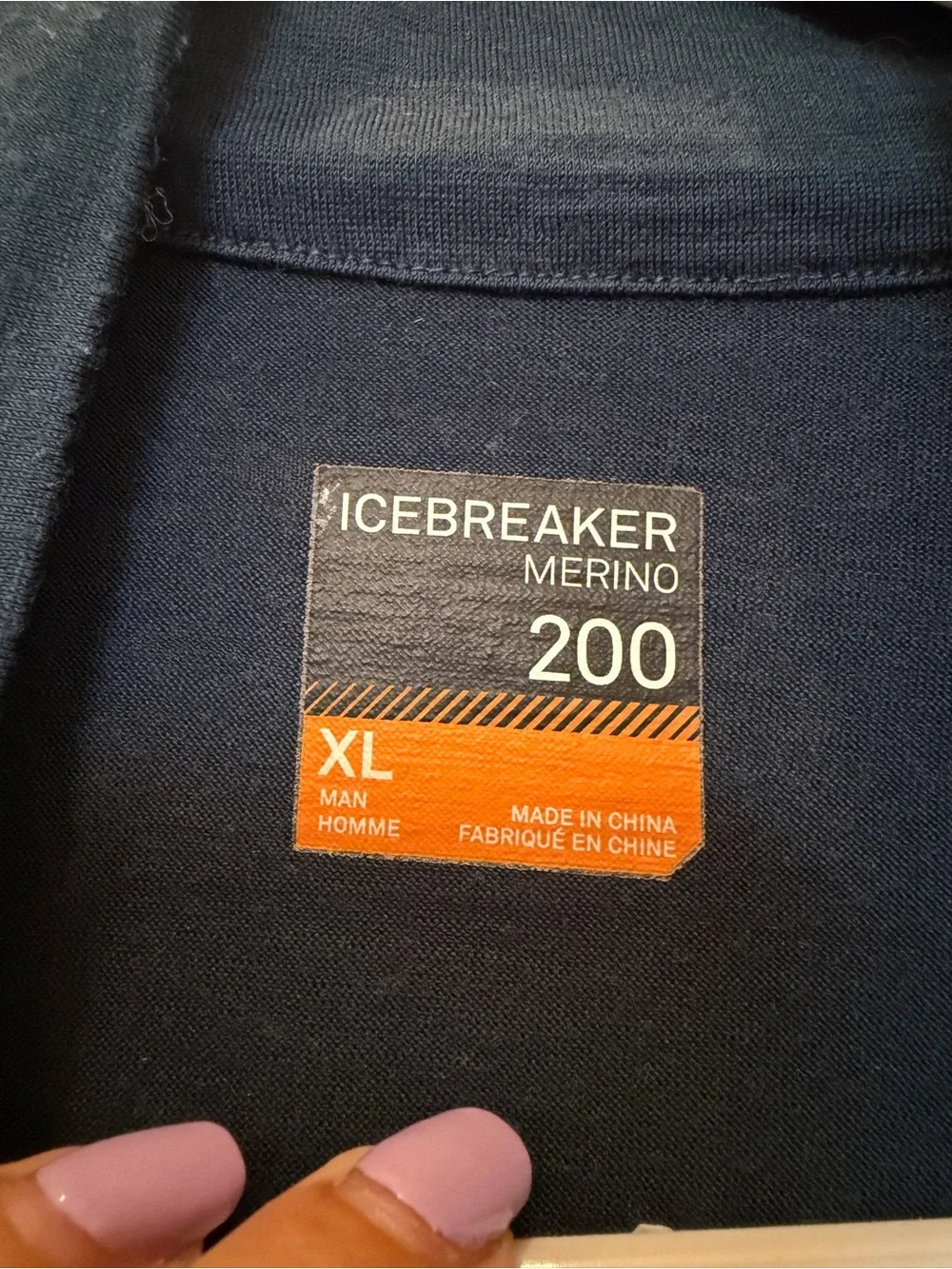Icebreaker Merino 200 Navy Half-Zip Performance Pullover